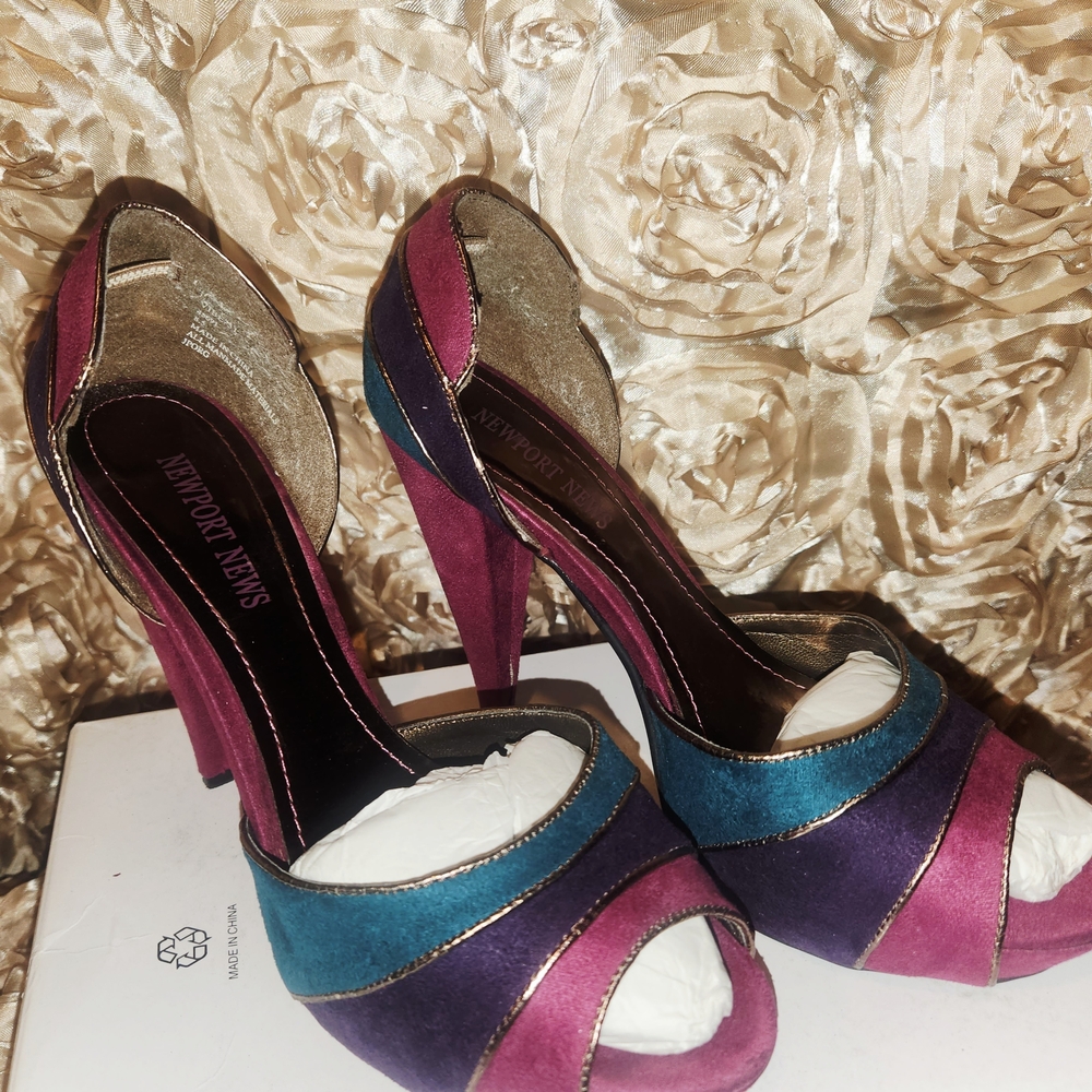 Newport News Women's Purple, Blue, and Pink Heels